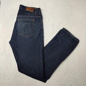 Dearborn Denim Jeans Mens 32x34 Blue Wash Straight Leg Stretch Chicago USA